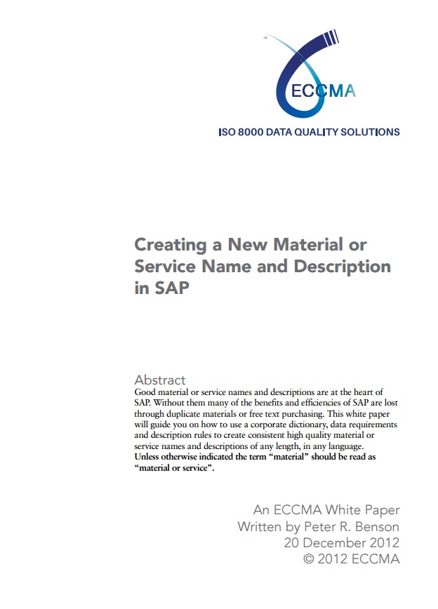 Creating New Material or Service Names and Descriptions in SAP