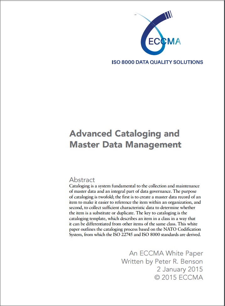 Advanced Cataloging and Master Data Management