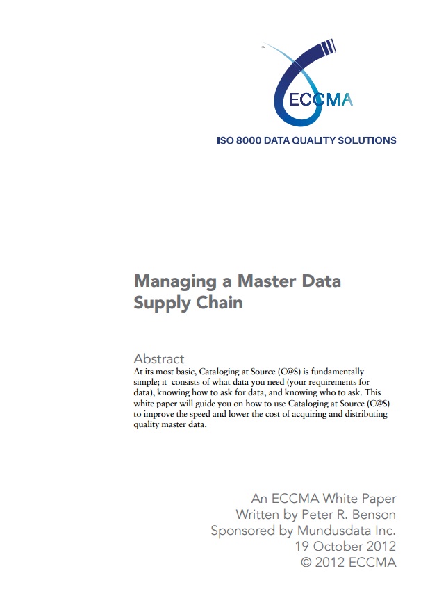 Managing a Master Data Supply Chain