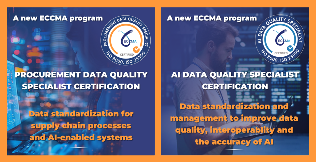Two new ECCMA Certifications in October 2025